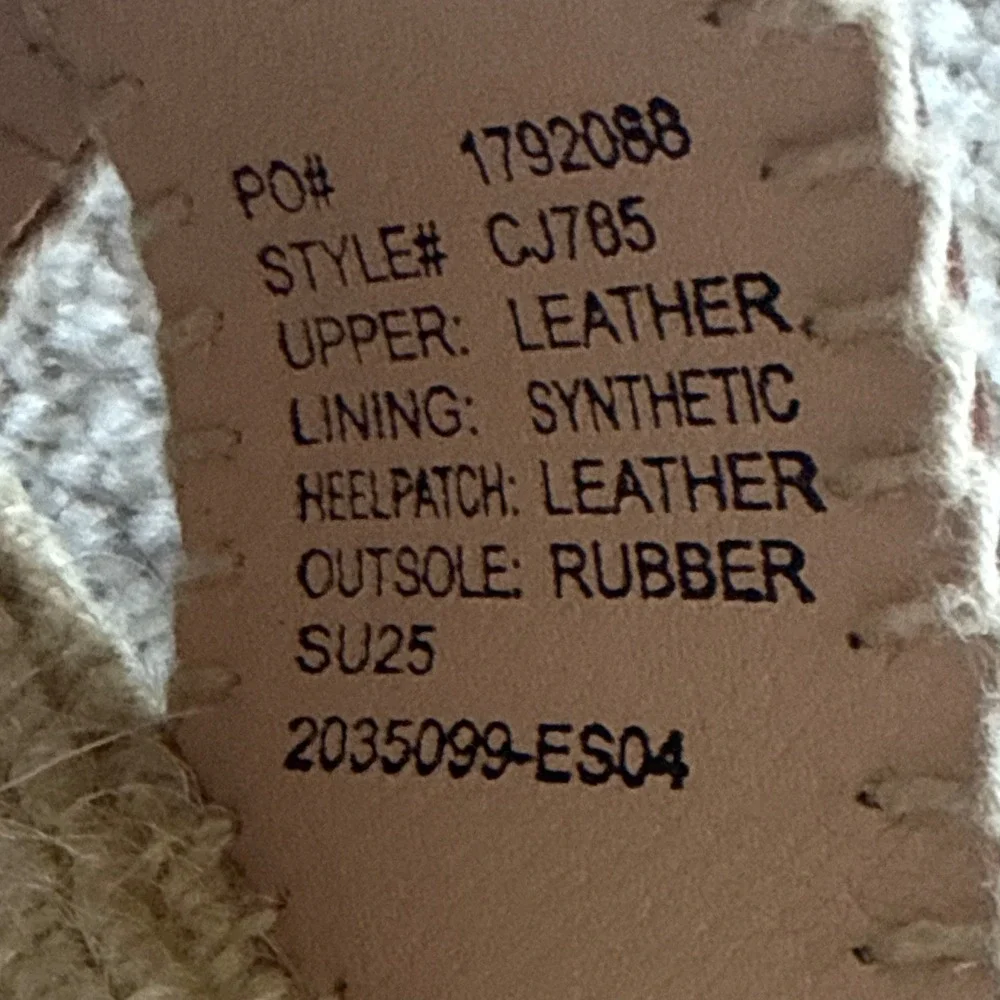 J. Crew Made-in-Spain Block Heel Espadrilles Leather Brown‎ 10 Summer 2025 $228
